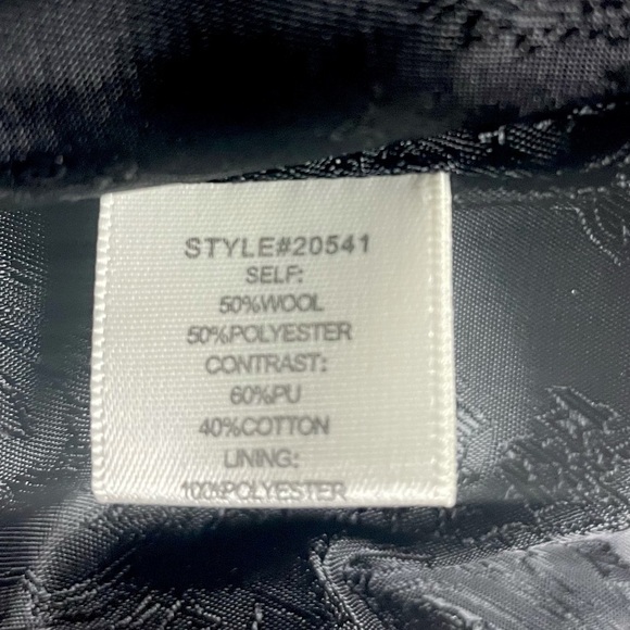 GUESS MELTON WOOL BLEND ASYMMETRICAL ZIP PEACOAT - Picture 9 of 9